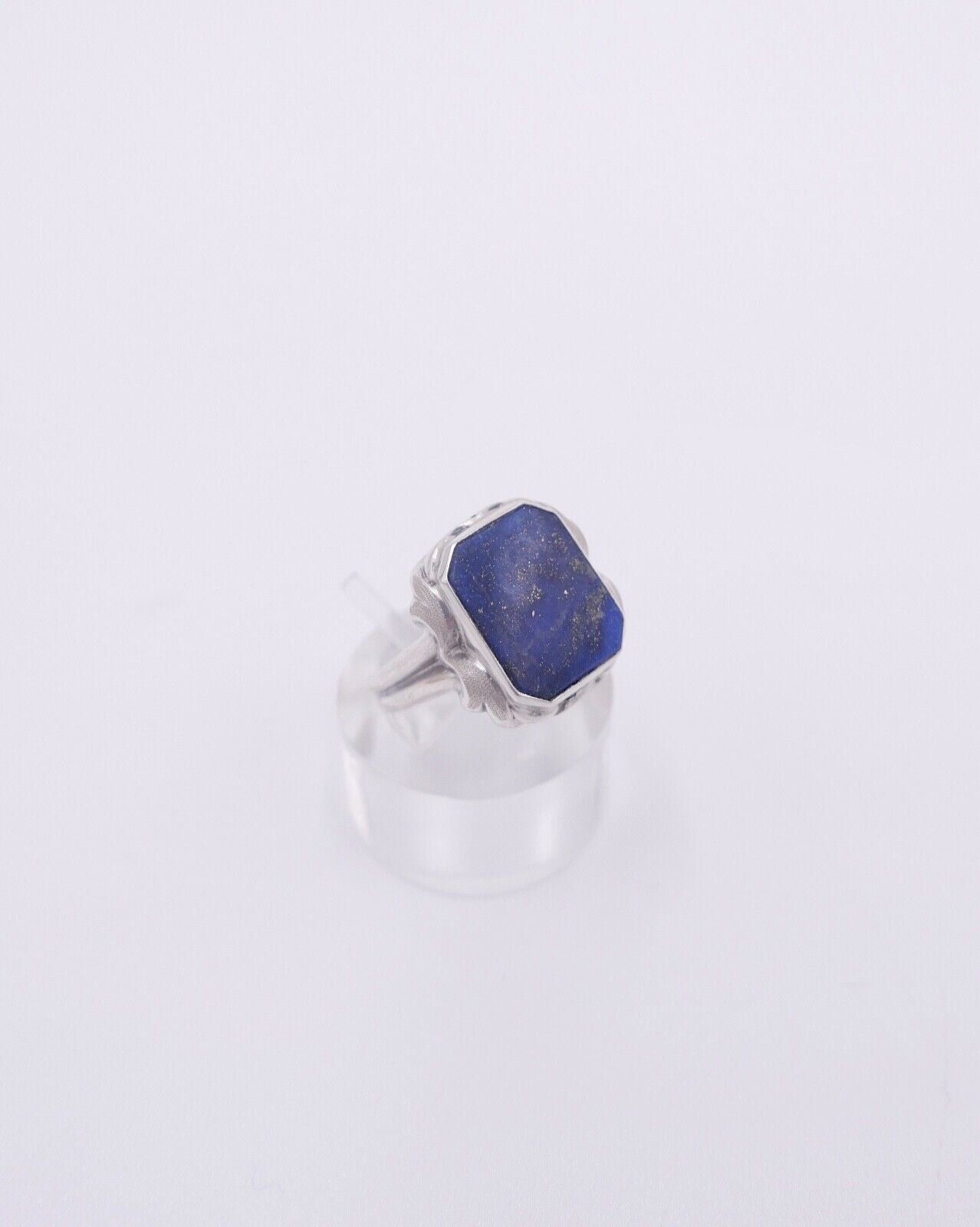 Massiver JUGENDSTIL Herren Damen Ring 835 Silber Gr. 54 Lapislazuli Lapis blau