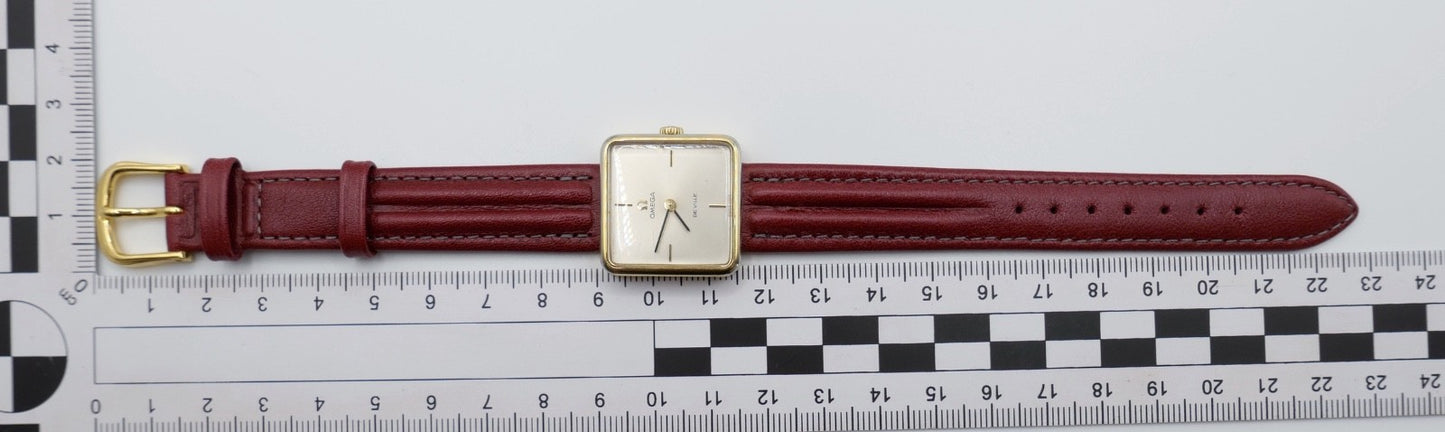Omega De Ville Handaufzug Cal. 620 Vergoldet Damen Armbanduhr 25x25mm 60er Jahre
