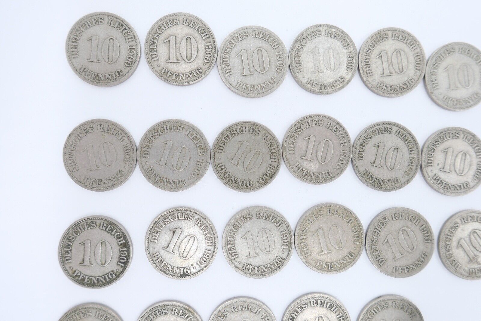 48x 10 Pfennig Kaiserreich 1890 - 1901 Jäger J. 13 ss-stg