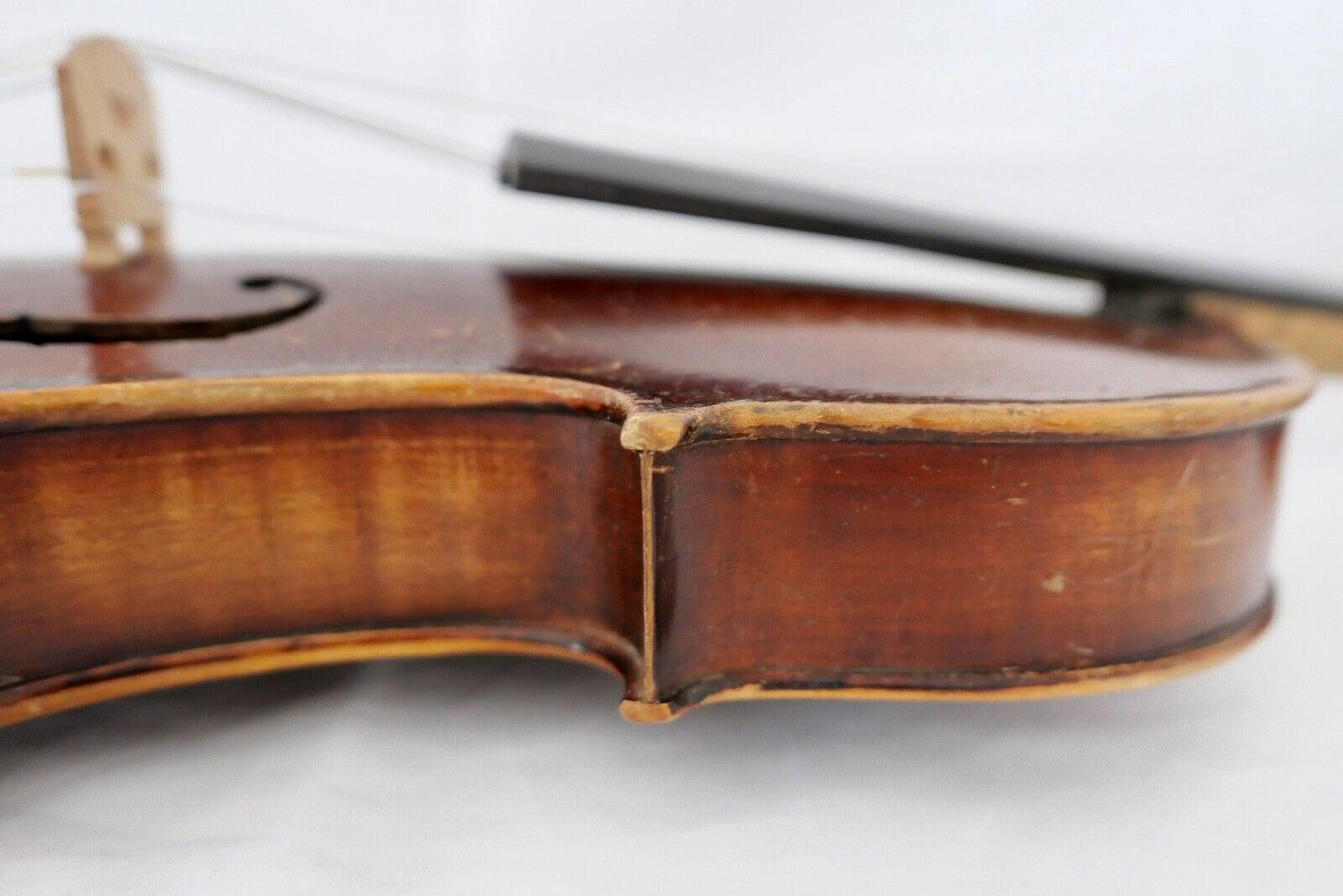 Geige Violine 4/4 Violinensteg Geigenbausteg gemarkt Aubert Mirecourt