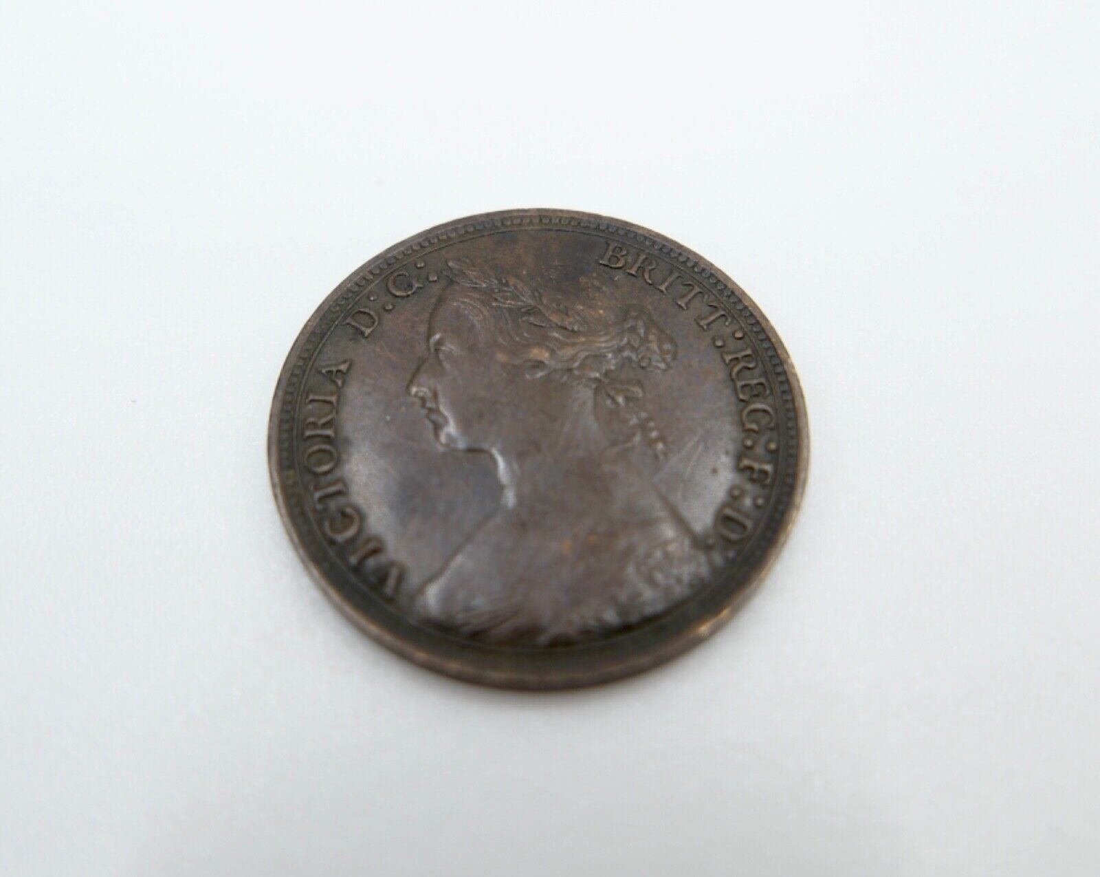 Großbritannien 1880  halfpenny half penny Münze Queen Victoria in VZ