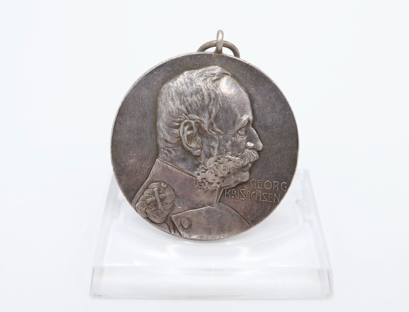 Medaille Bundesschiessen 1904 Chemnitz Lauer Nürnberg Silber 990 Georg KVG Sachs