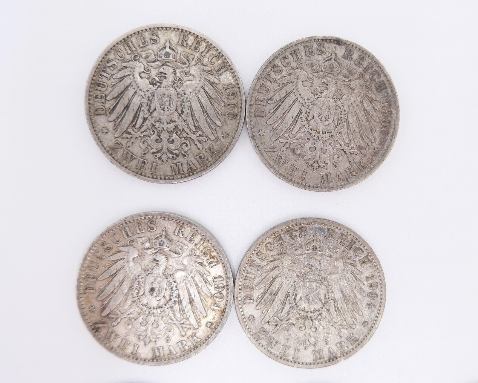 7x 2 Mark Wilhelm II Kaiser & König von Preußen Jäger J.102