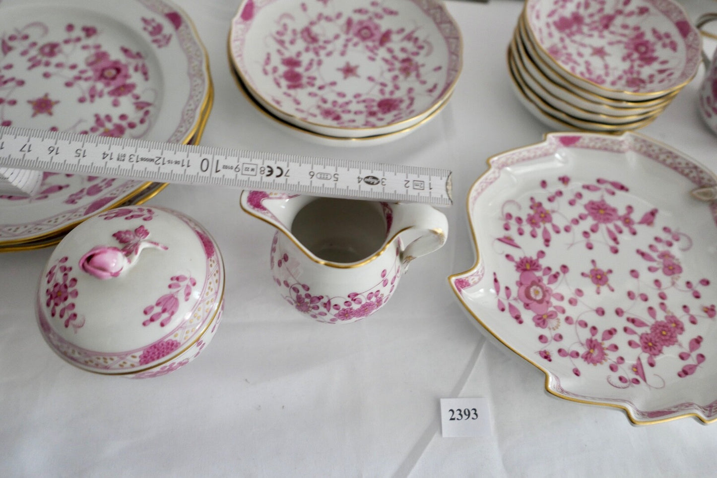 Meissen 1. Wahl Kaffee Mokka Service 25 Teile Porzellan Indisch Purpur