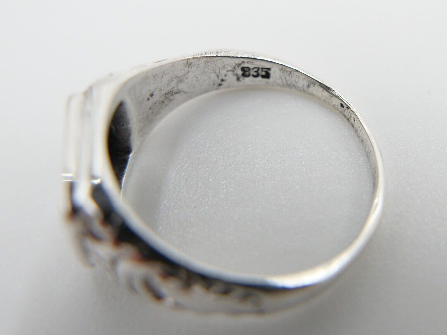 Siegelring Jugendstil Monogramm DB BD Herrenring Ring 835 Silber Gr. 58