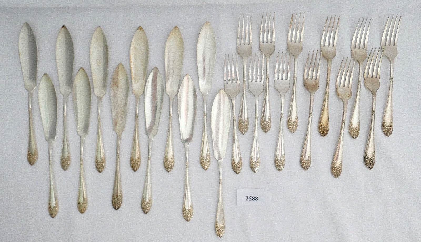 Fischbesteck 23 Teile John Round & Son Ltd EP Electro Plattet Pat. Nr. 516922