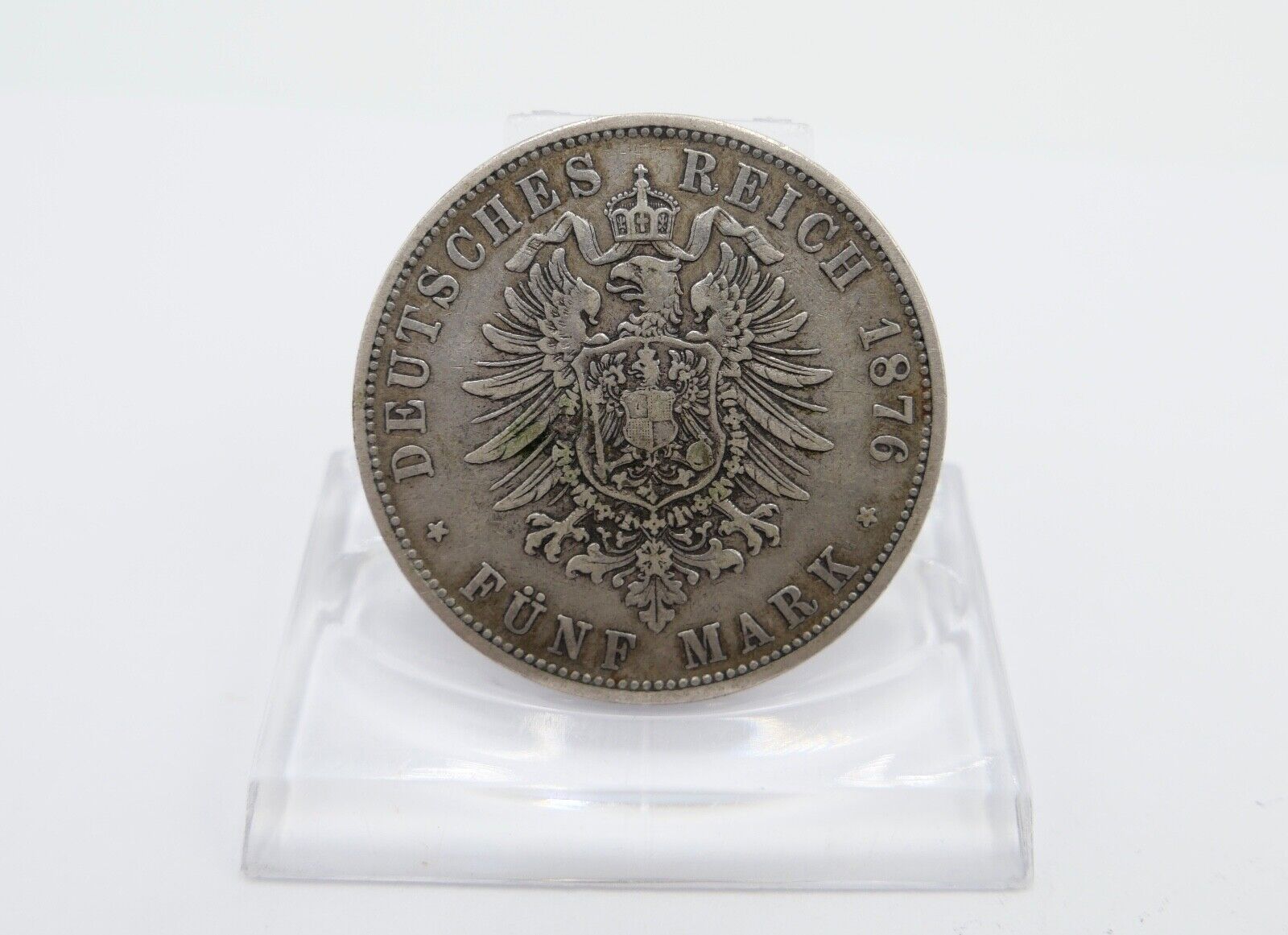 5 Mark 1876 C Jäger J.97 PREUSSEN WILHELM I.  Silber 900 Dt. Kaiserreich