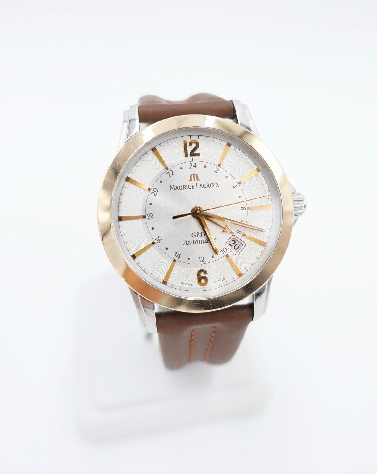 Maurice Lacroix Pontos PT 6068 GMT Automatic 18K / 750 Gold Armbanduhr Watch