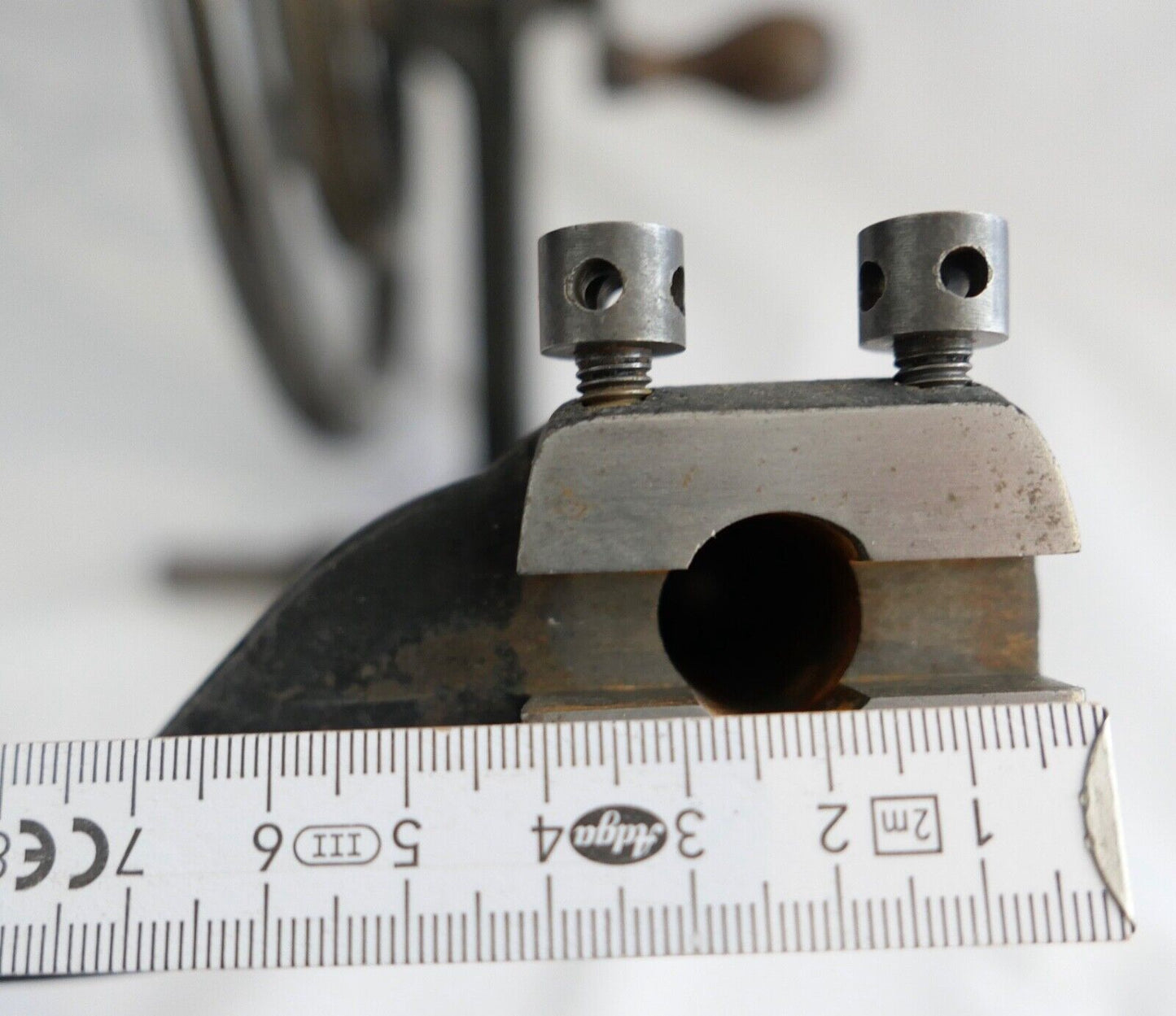 Altes Handrad für Uhrmacherdrehbank Schwungrad Drehstuhl Ø 21 cm - Antikhandel-Stuttgart