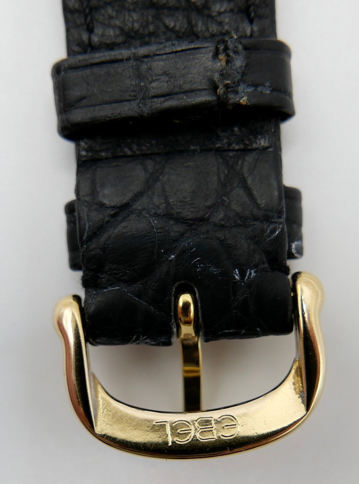 Original 1911 GM Ebel Lederband 19mm Dornschließe NEU