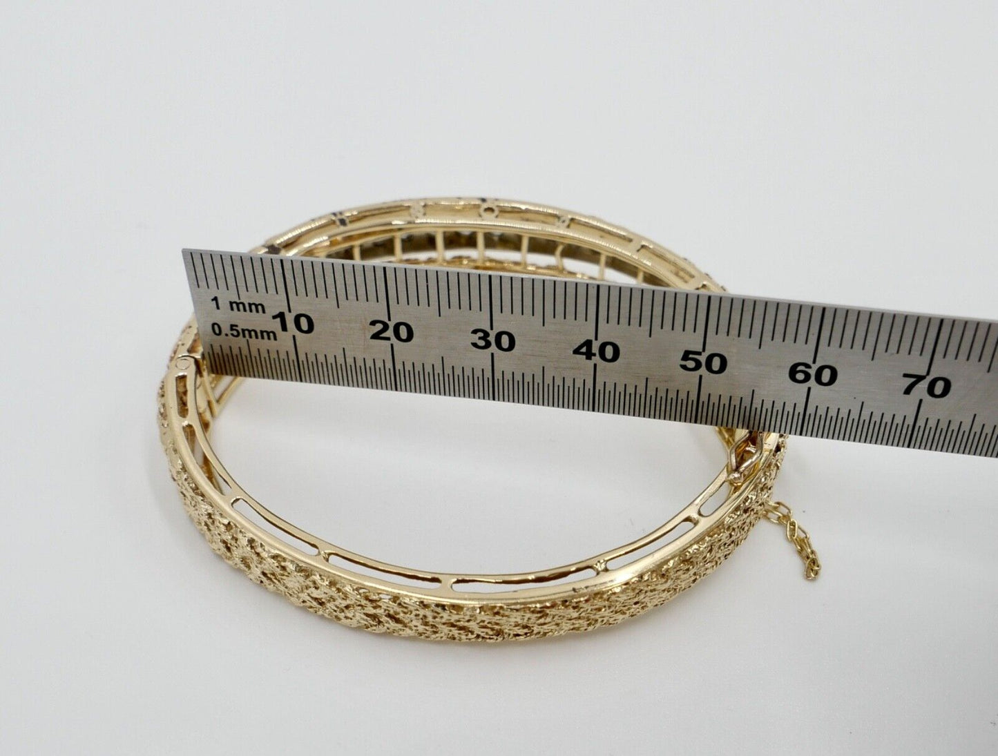 Brillant Armreif Armband Armspange 585 14K Gelbgold 36 Diamanten 3 Ctw