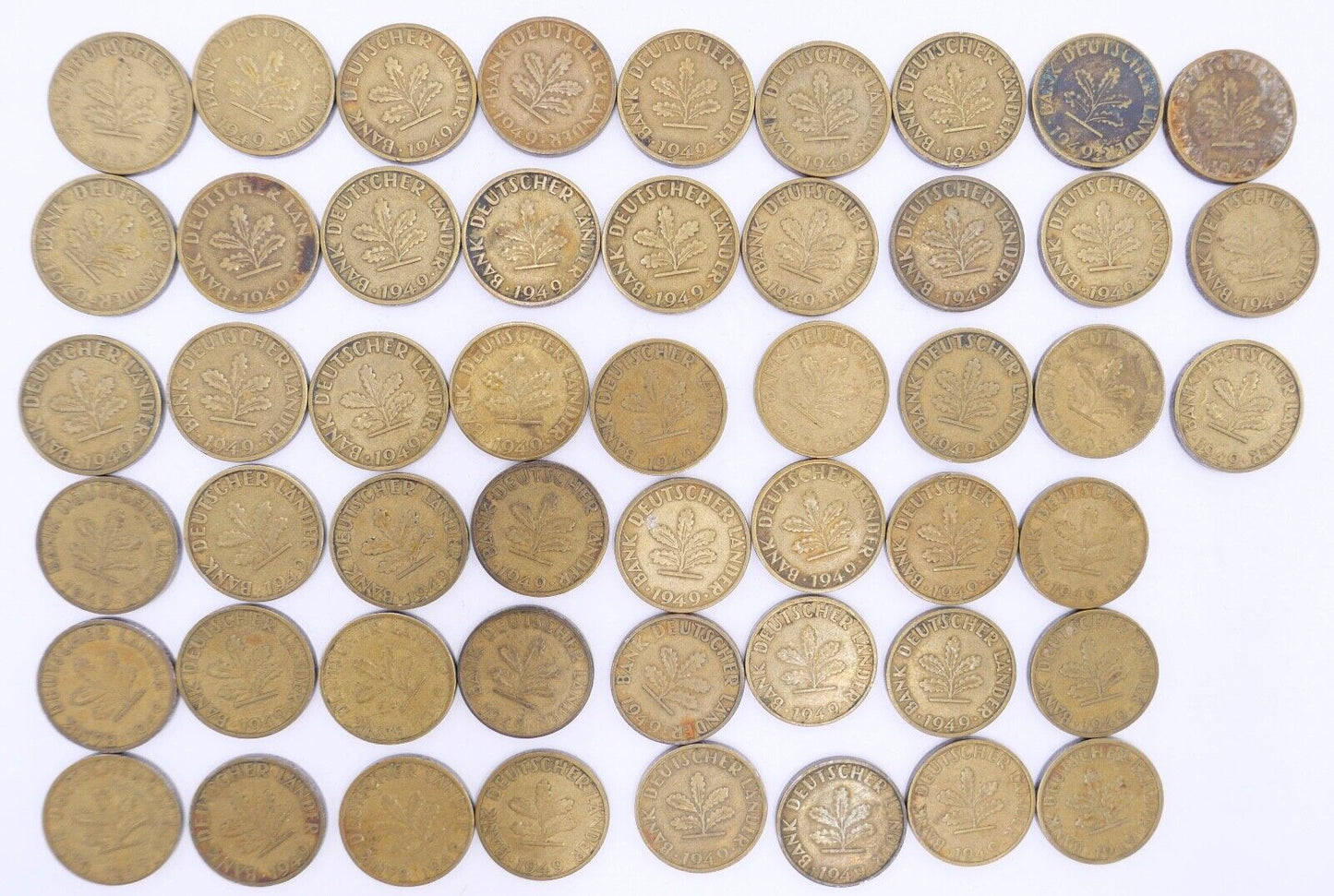 51x 5 Pfennig 1949 D F G J Jäger J. 377 s-vz