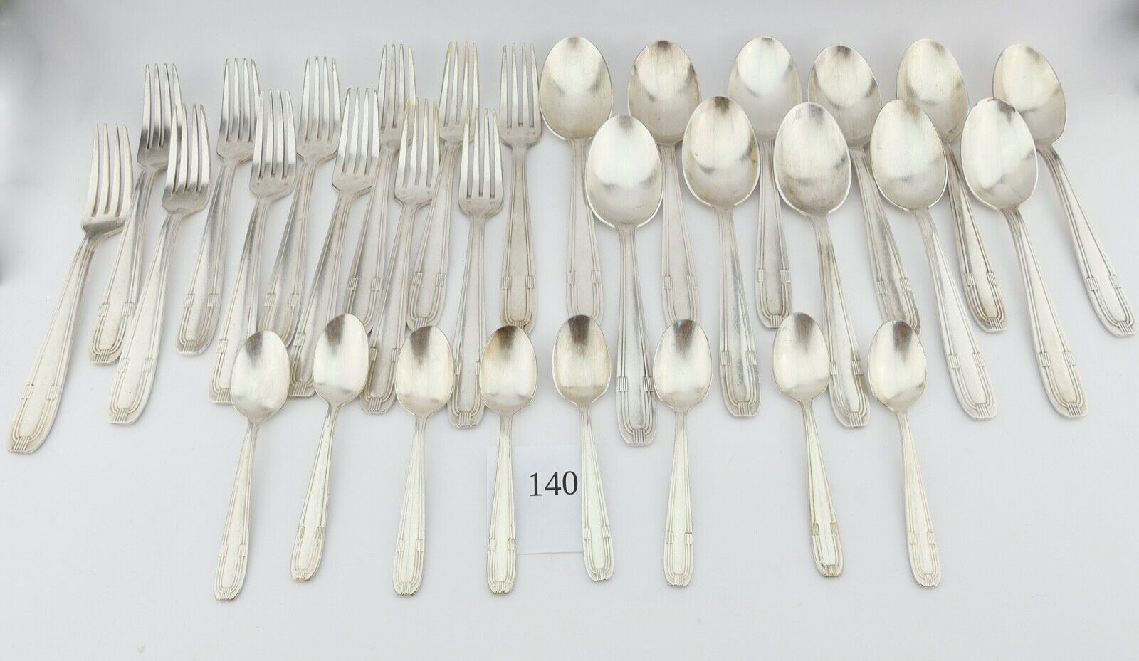 32 Tlg Art Deco 1930er Couverts  DIXI 84G 18G cutlery Besteck Gabel Löffel 