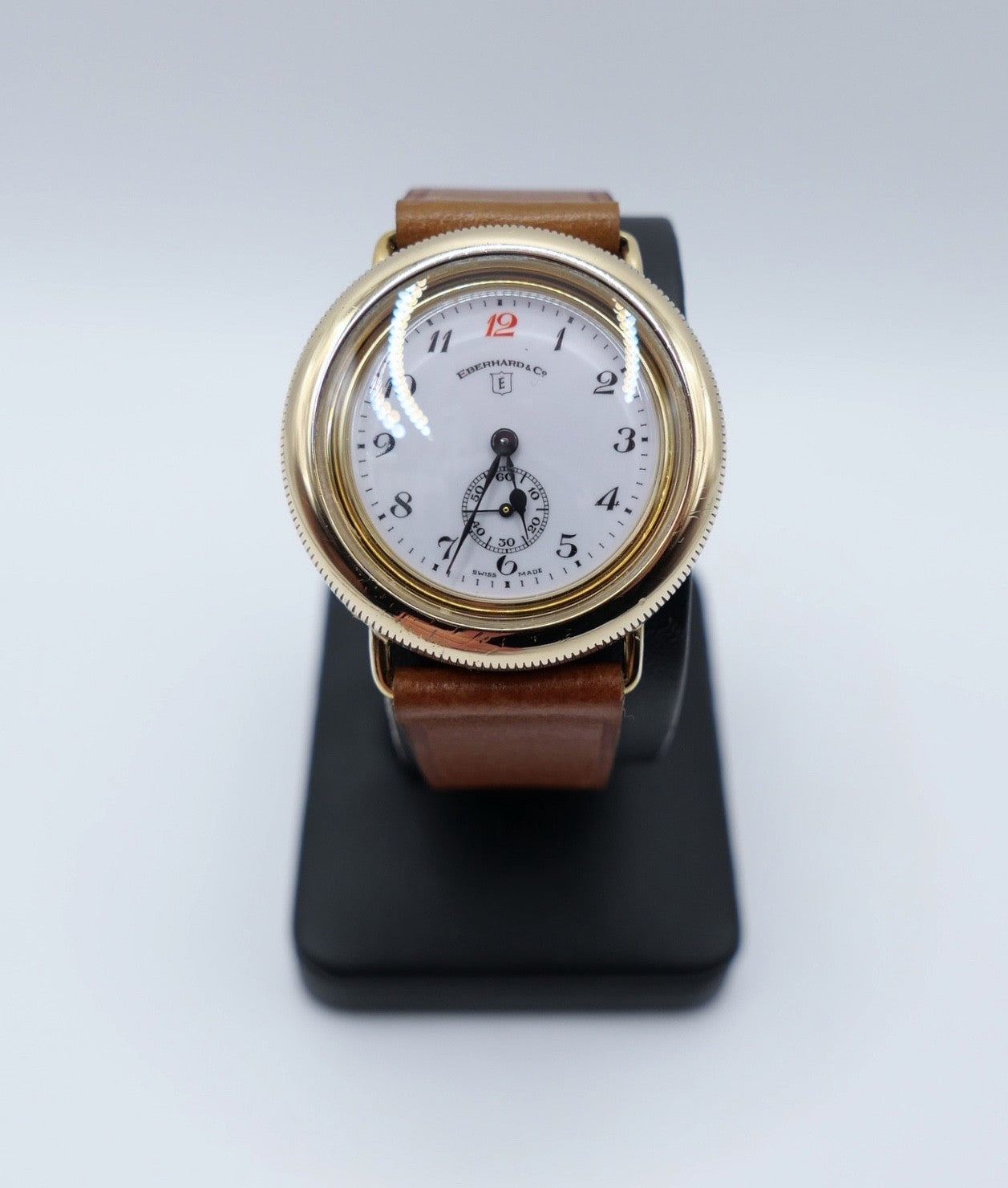 Eberhard Co Patrouille 1921 Calotte 925 Silber vergoldet Jean Finger Dokumente