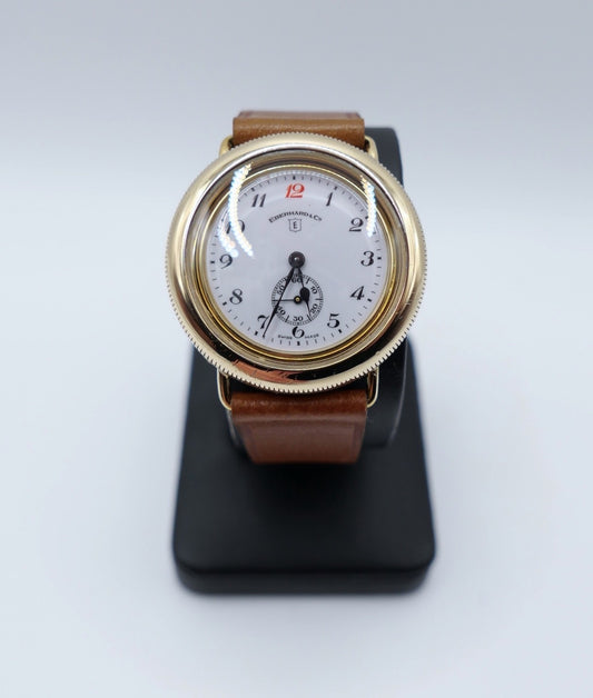 Eberhard Co Patrouille 1921 Calotte 925 Silber vergoldet Jean Finger Dokumente