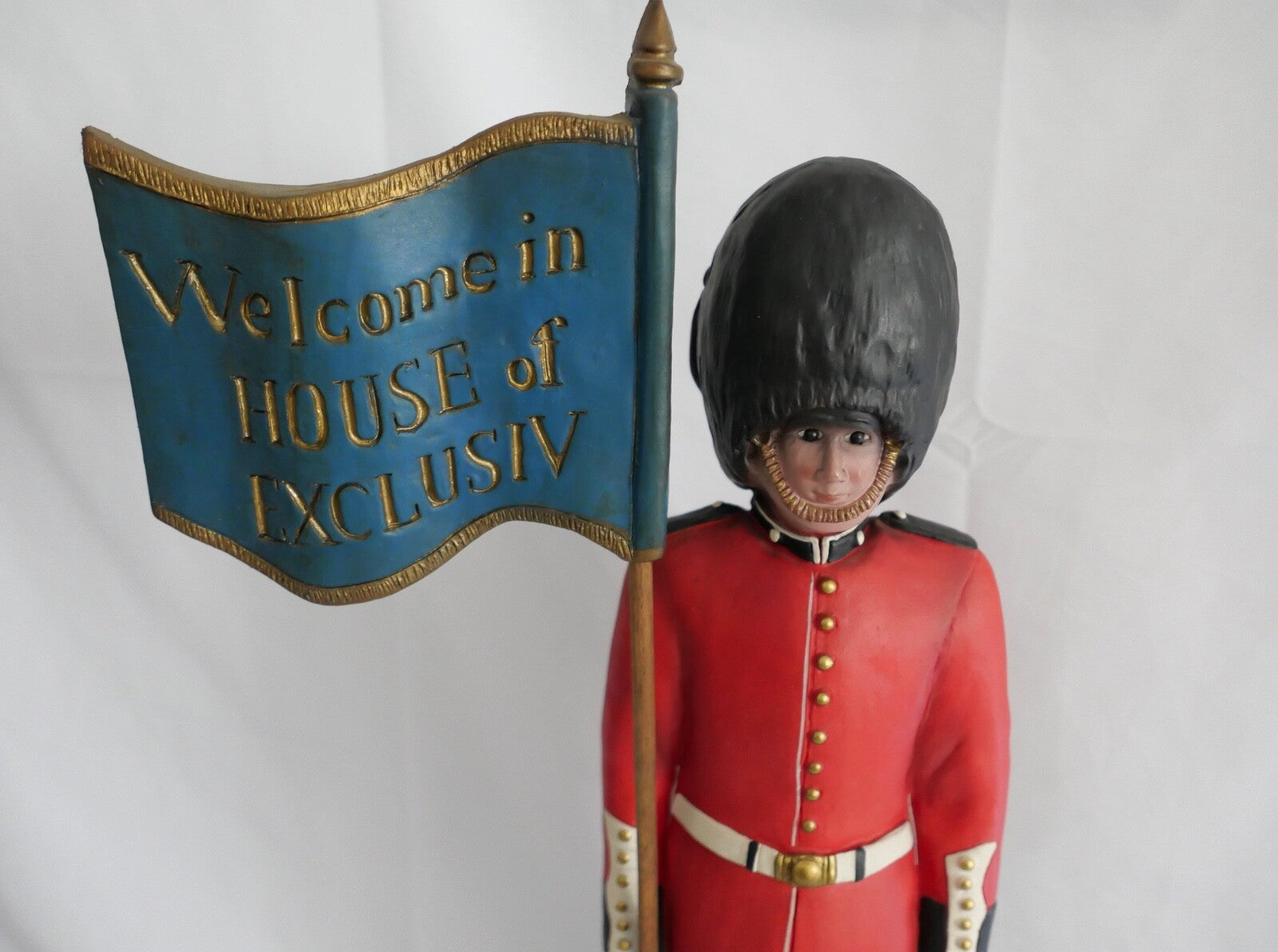 Pipe Tobaccos Werbefigur 1970er Jahre  56,5 cm Welcome in house of Exclusiv