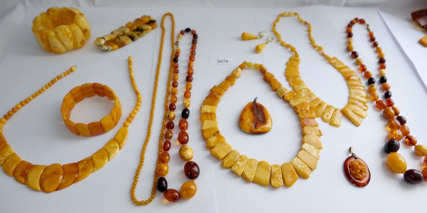 Bernstein Konvolut Ketten Armbänder Ohrhänger Anhänger Butterscotch Gold 333