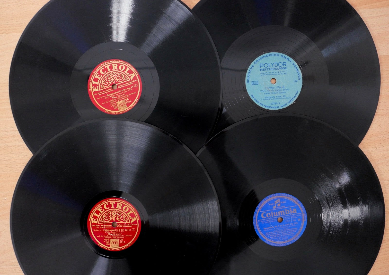 Konvolut 31 Schellackplatten Klassik Oper Operette Tanzmusik Deutsche 30cm 12"