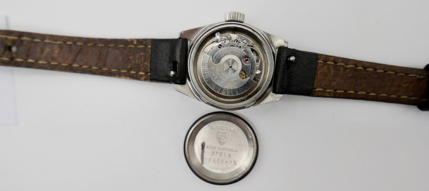 60er TISSOT SEASTAR PR 516 Damenuhr Automatik Cal. 743 Lederarmband 24 mm