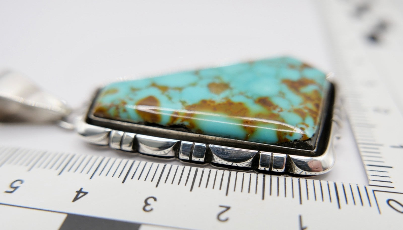 Lonnie Willie großer 925 Sterling Silber Türkis Navajo Anhänger