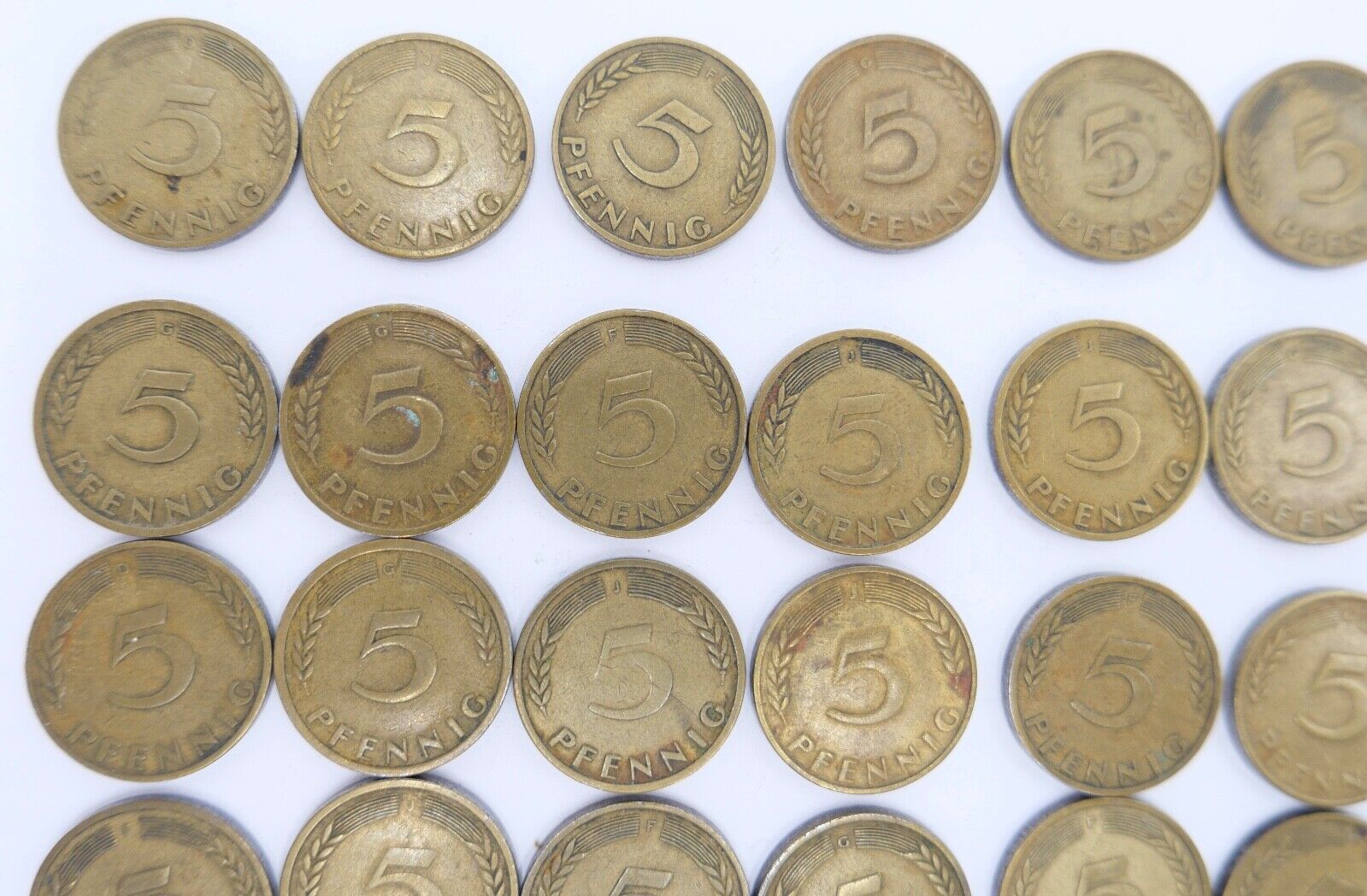 51x 5 Pfennig 1949 D F G J Jäger J. 377 s-vz