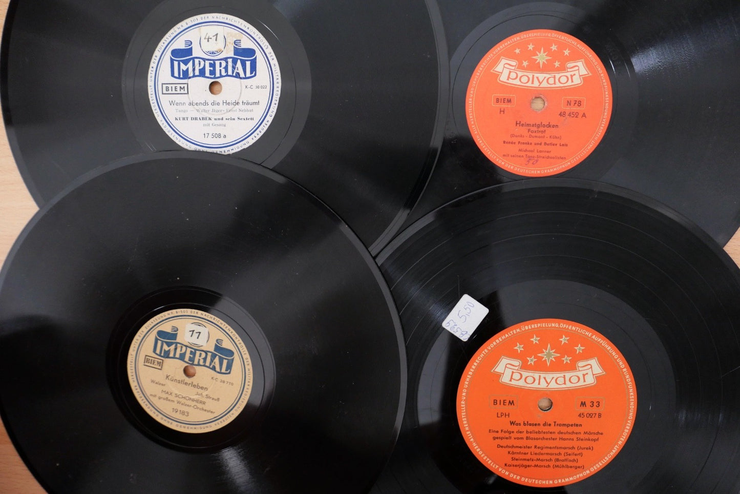 Konvolut Schellackplatten 105 Stk Schlager Operette Weihnacht 25 cm 10" Polydor