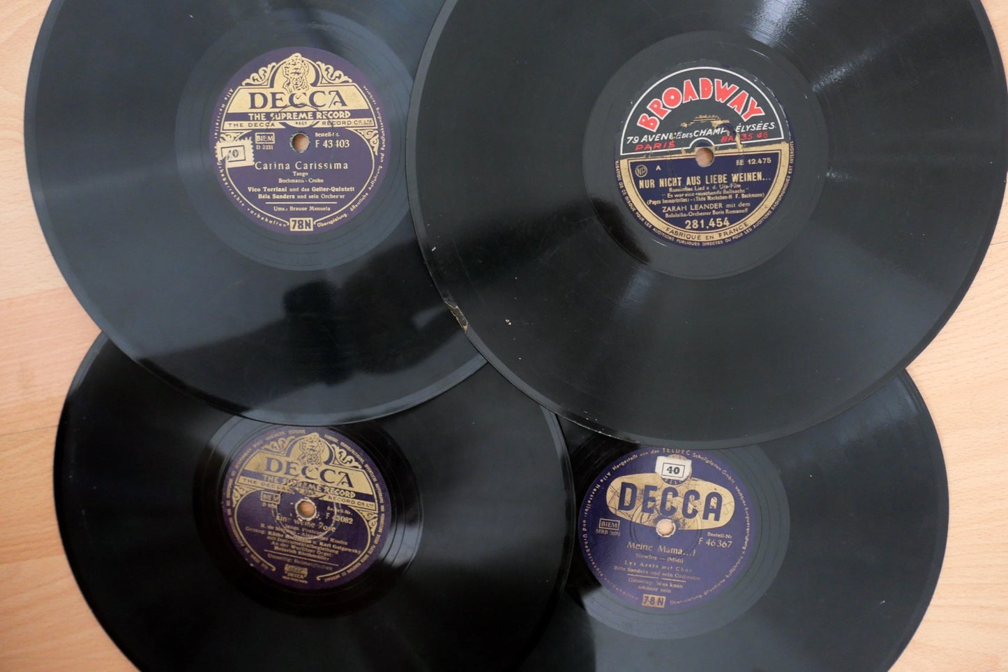 Konvolut Schellackplatten 105 Stk Schlager Operette Weihnacht 25 cm 10" Polydor