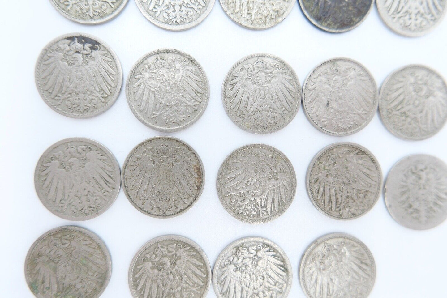 19x 5 Pfennig Kaiserreich 1894-1912 Jäger J. 12 s - vz schön - vorzüglich