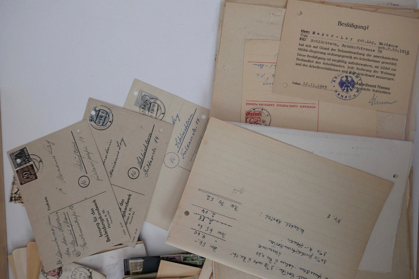 Großes Briefmarken-Konvolut Deutsches Reich Inflation 3. Reich Belege Einheiten