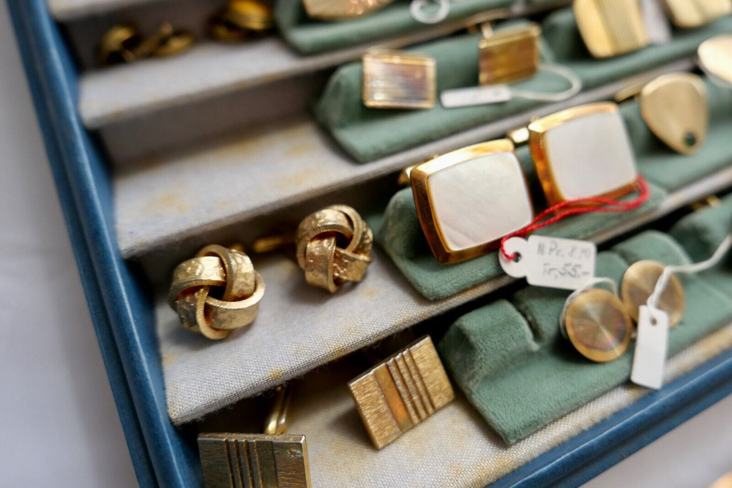 Konvolut SILBER & VERGOLDET Manschettenknöpfe Juwelierauflösung NEU 32 Stück - Antikhandel-Stuttgart