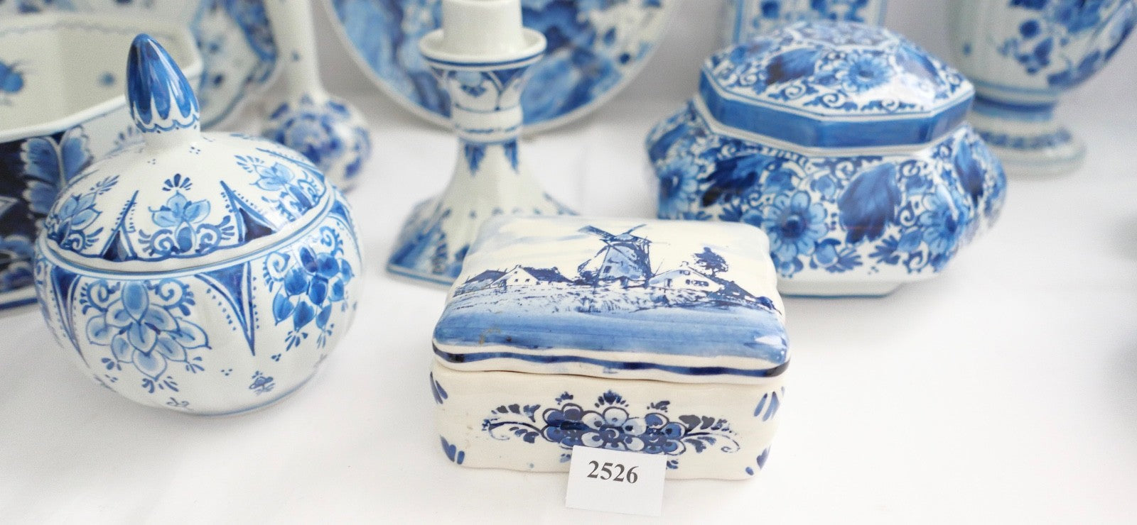 13 Teilig Posten Konvolut DELFT Teller Vase Schüssel Dose