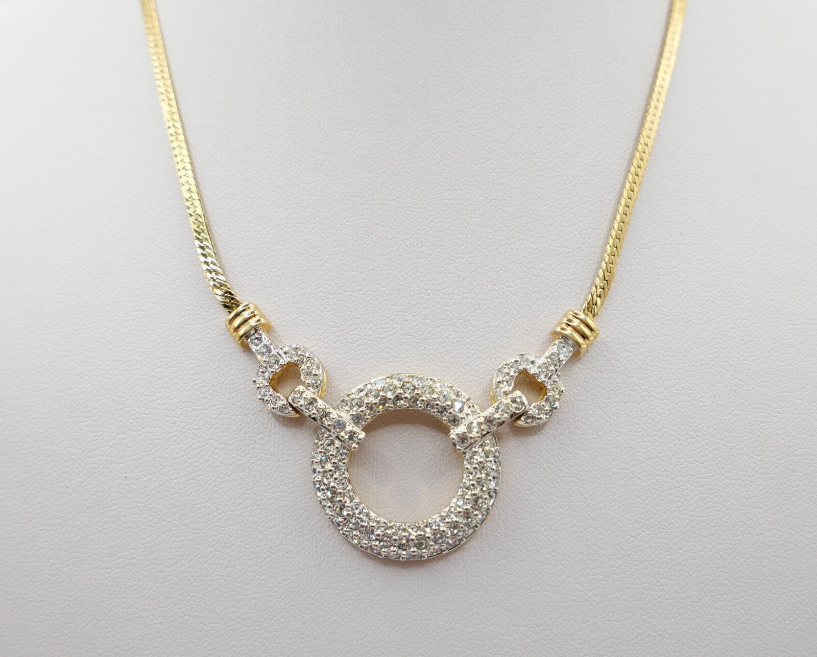 Swarovski Designer Damen Collier / Kette 18K vergoldet  43cm mit Strasssteinen