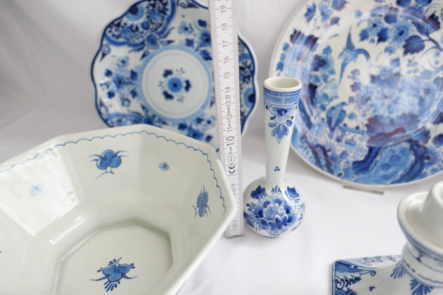 13 Teilig Posten Konvolut DELFT Teller Vase Schüssel Dose