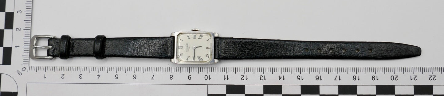 70er Klassische LONGINES Damenuhr Cal. 460 neues Lederarmband Handaufzug 21x18mm