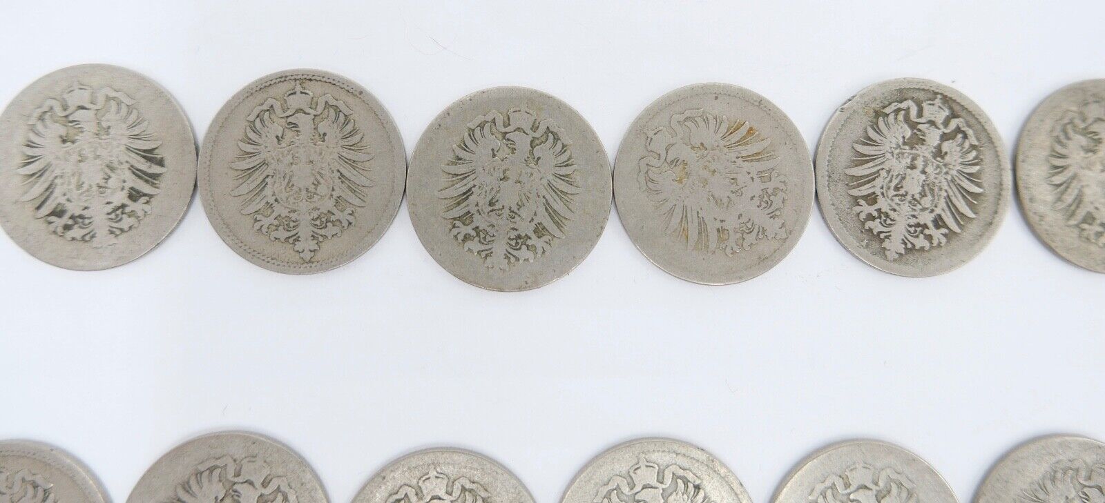 63x 10 Reichspfennig  1873 1875 1876 1888 Jäger J.4 s-ss