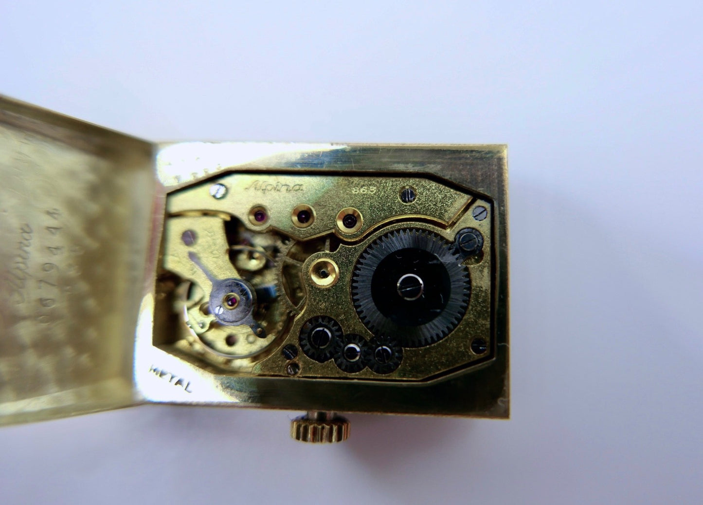 Art Deco 1930er Armbanduhr aus 585  Gelbgold 14K Alpina 863 Herrenuhr