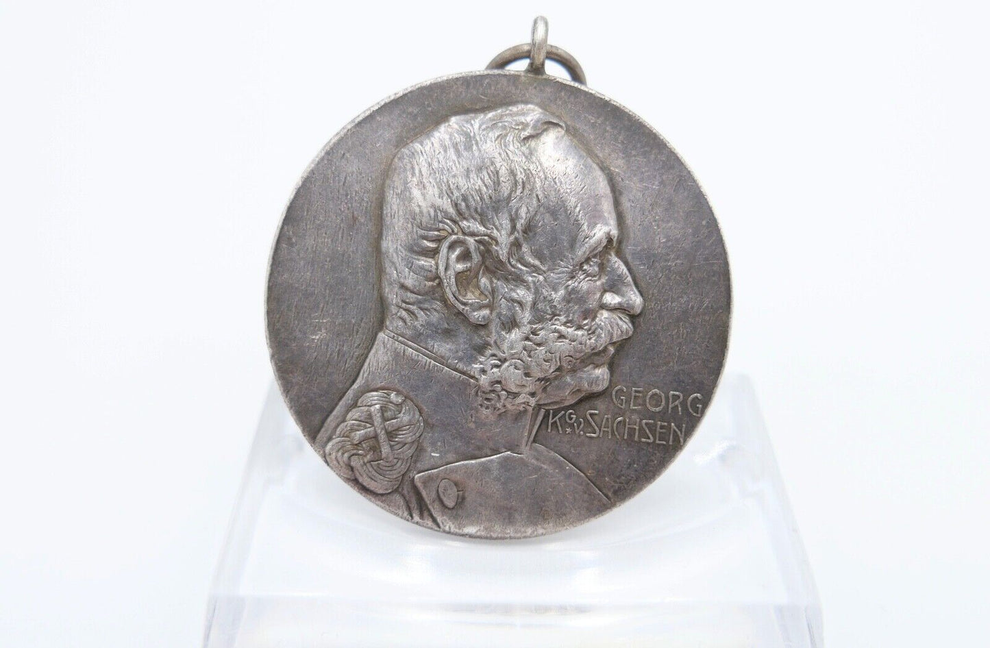 Medaille Bundesschiessen 1904 Chemnitz Lauer Nürnberg Silber 990 Georg KVG Sachs