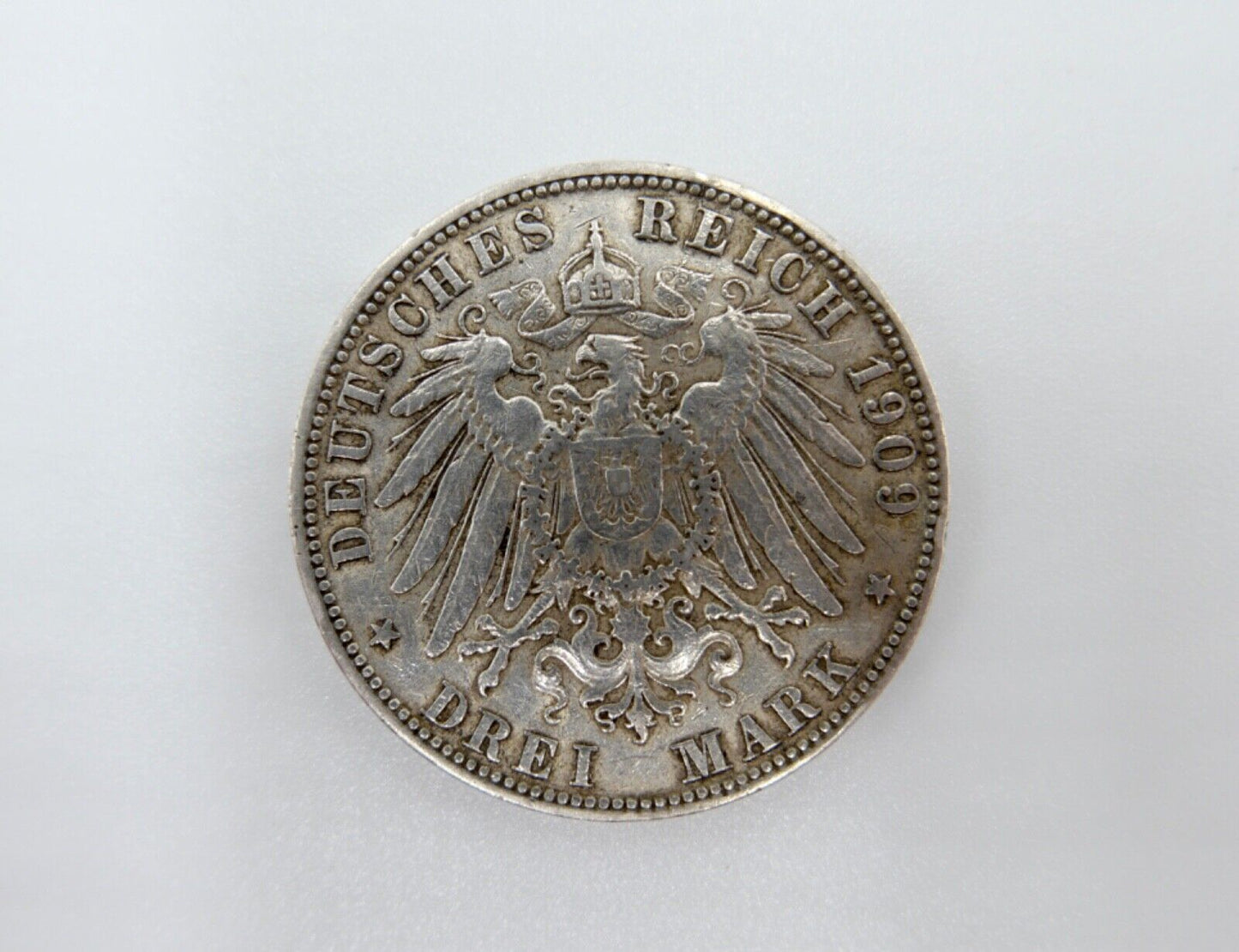 3 Mark 1909 J Silbermünze " Freie und Hansestadt Hamburg " Jäger J.64