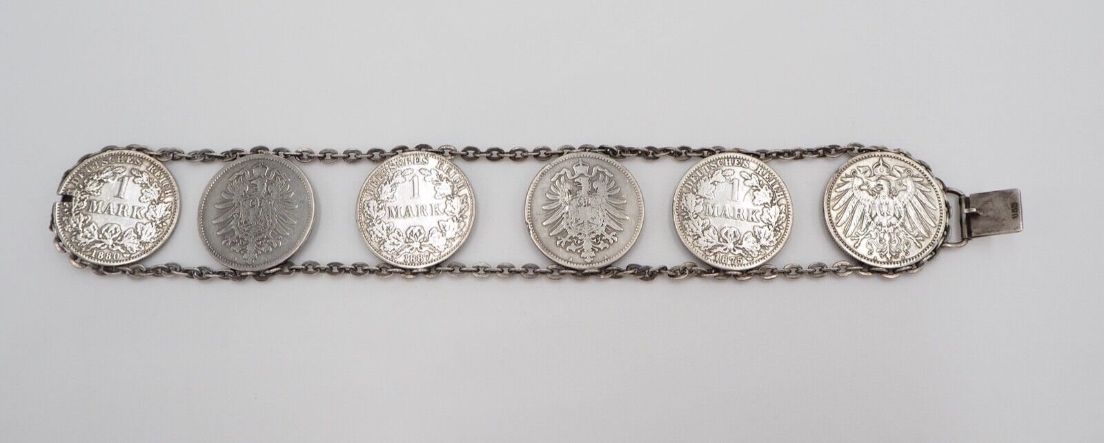 Silber 835 Armband Reichsmark 41,3 gr. A 1875 1887 1180 1900 1876 J 