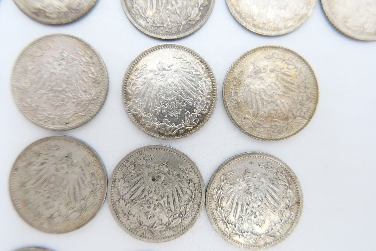 39x 1/2 Mark Jäger 16 / J.16 Silber 1905-1919 ss-stg sehr schön - Stempelglanz