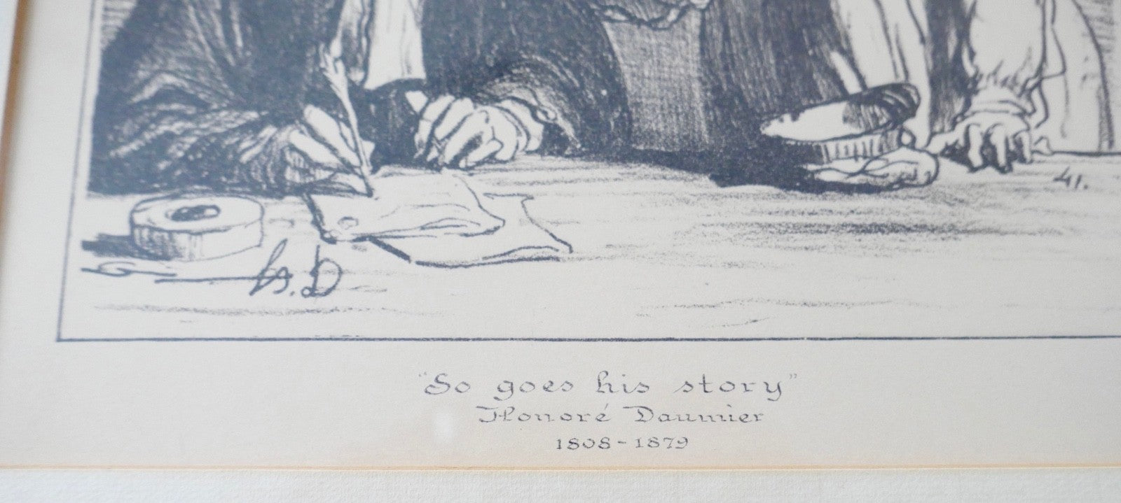 Honoré Daumier Lithographie So goes his story  (1840)