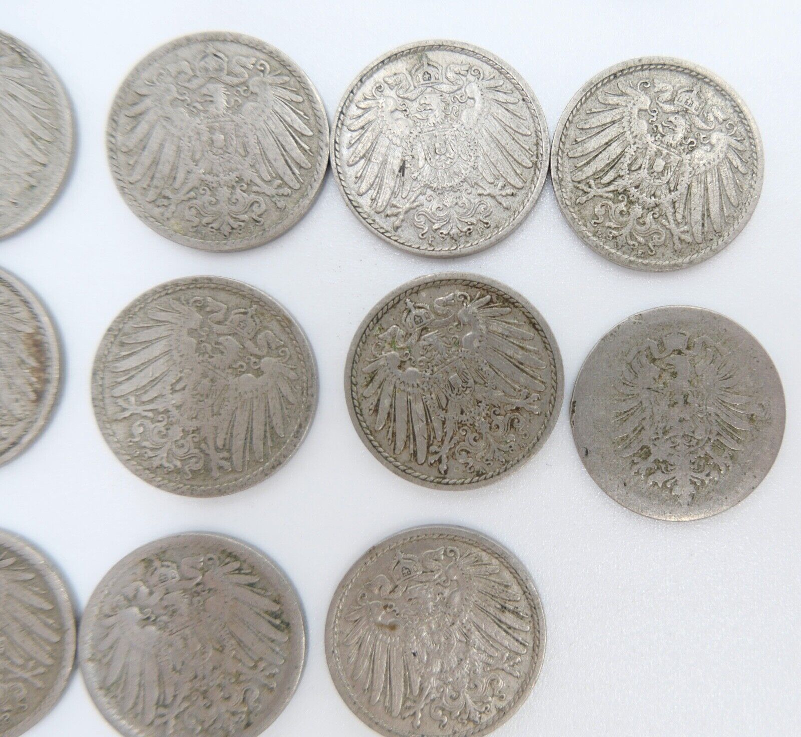 19x 5 Pfennig Kaiserreich 1894-1912 Jäger J. 12 s - vz schön - vorzüglich