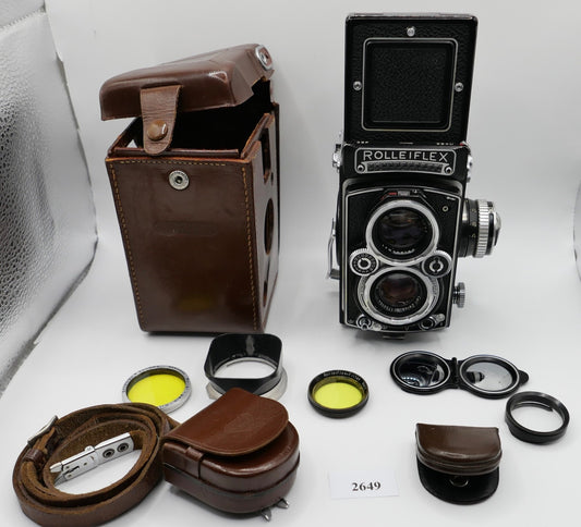 Franke & Heidecke Rolleiflex Rollei Werke Modell 3,5C mit Zubehör Carl Zeiss
