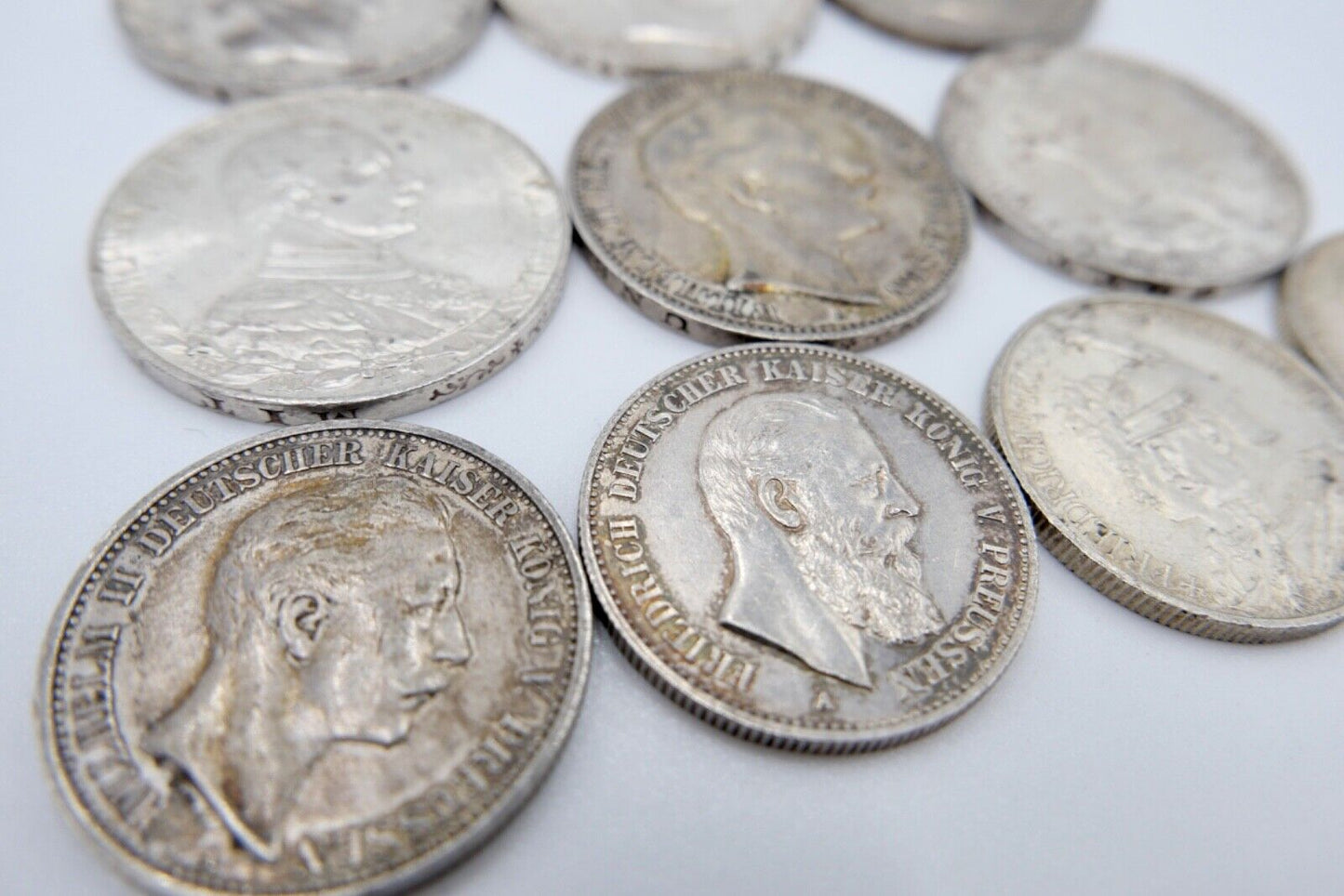 12x 2 3 5 Mark 1876-1914 Preußen Wilhelm Jäger J. 97 98 102 103 111 112 113 114 - Antikhandel-Stuttgart