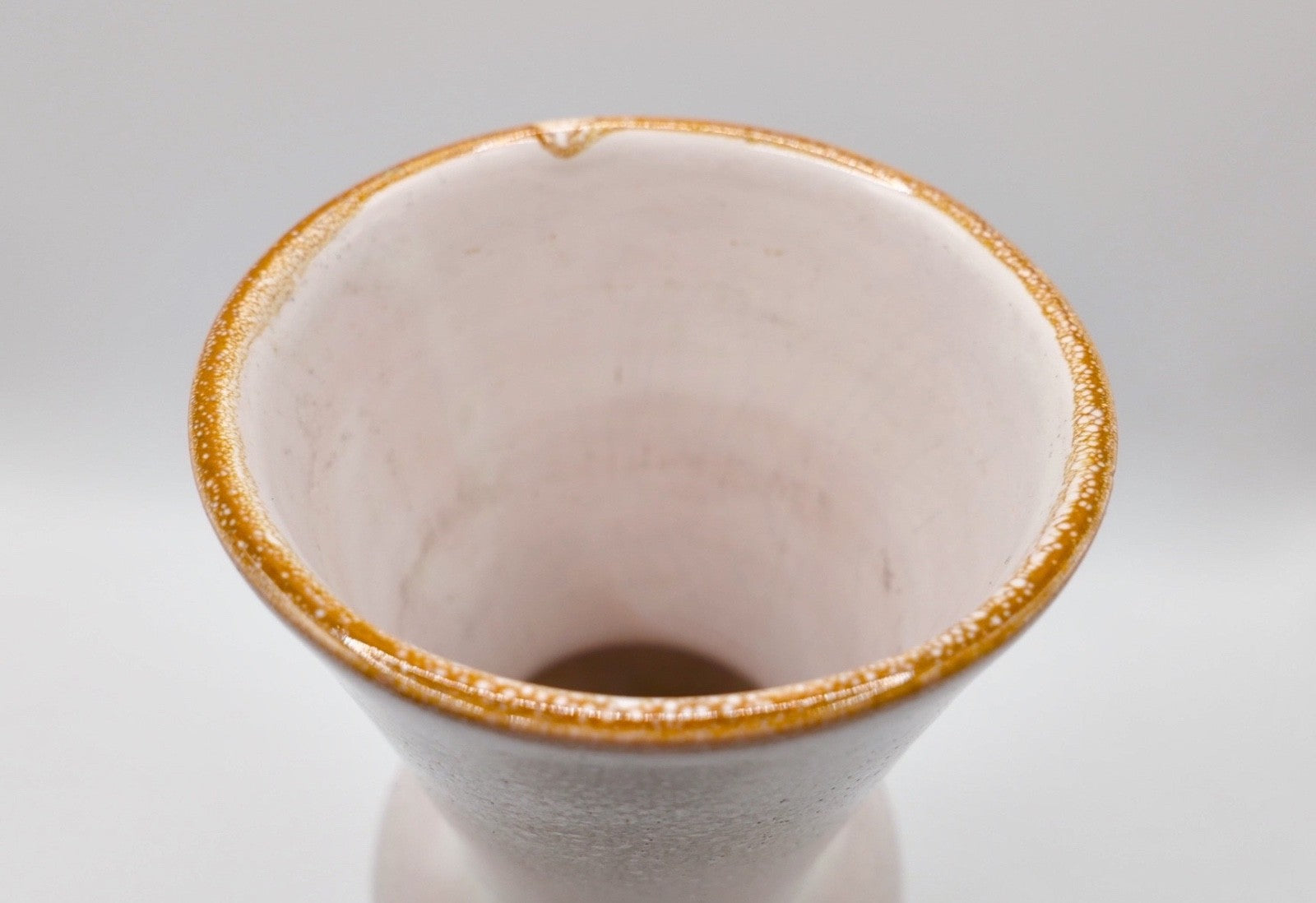 kleine 1950er Rosenthal KERAMIK Vase 15,8 cm handgemalt Steingut Blumen