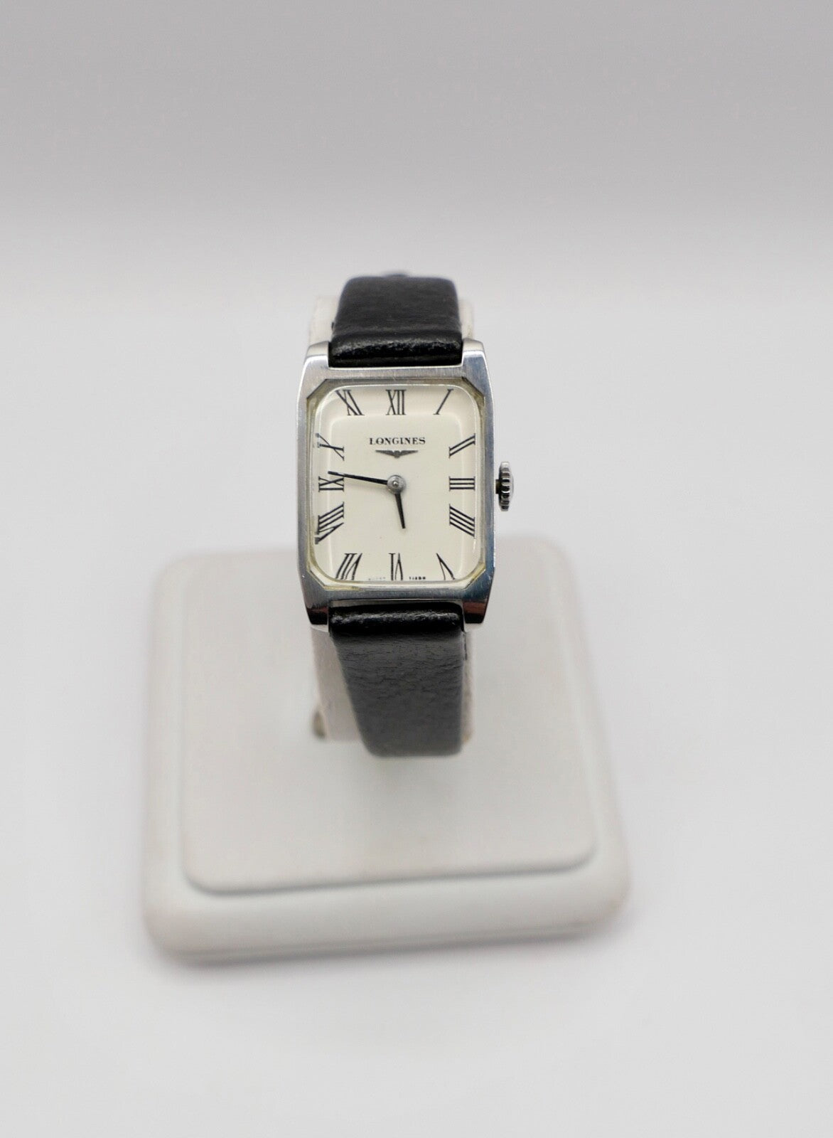 70er Klassische LONGINES Damenuhr Cal. 460 neues Lederarmband Handaufzug 21x18mm