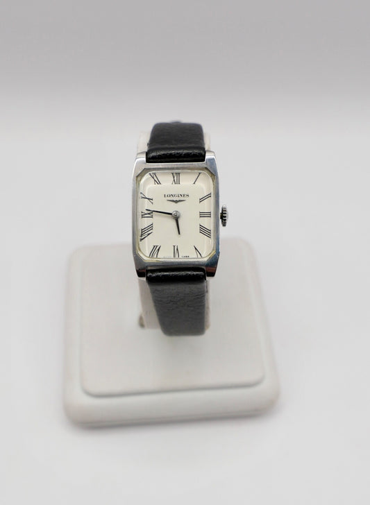 70er Klassische LONGINES Damenuhr Cal. 460 neues Lederarmband Handaufzug 21x18mm