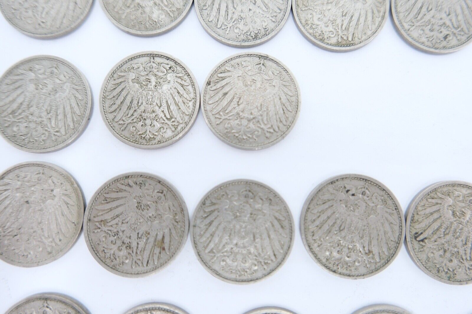 42x 10 Pfennig Kaiserreich 1912 1913 1914 1915  Jäger J. 13 ss-stg