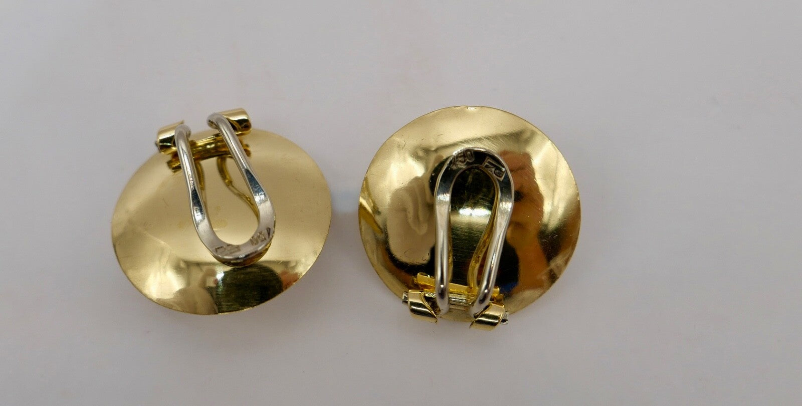 Perlen Ohrringe 750 18K Gelbgold  1990er Jahre PZ