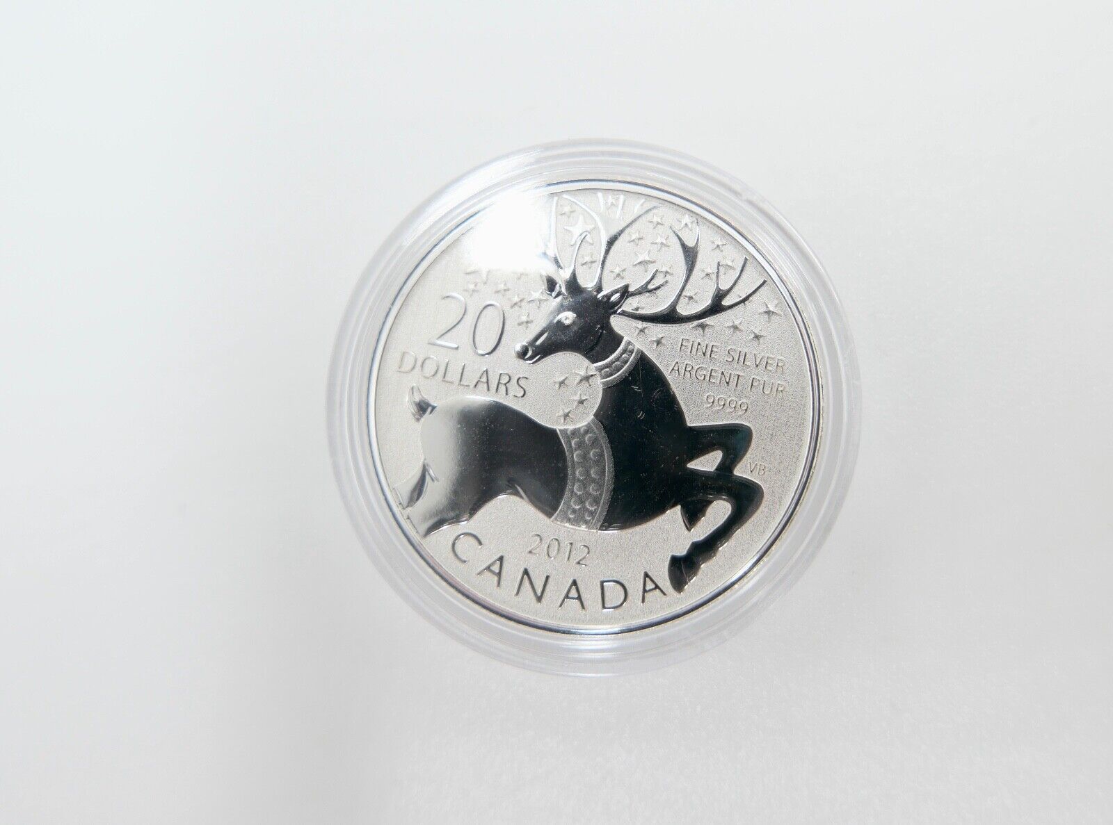 20 Dollars Canada Kanada 2012 Regina Happy Holidays Silber 999/1000 Rentier 